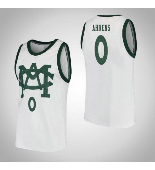 Michigan State Spartans 0 Kyle Ahrens Vault Mac College Basketball Jersey White retro stitched fan jersey RTJ9792