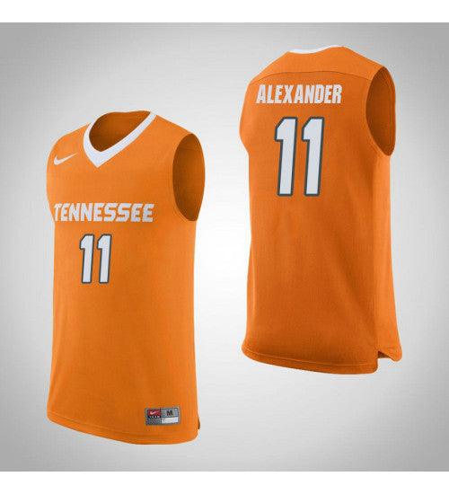 Tennessee Volunteers 11 Kyle Alexander College Basketball Jersey Orange retro stitched fan jersey RTJ7901 image 1