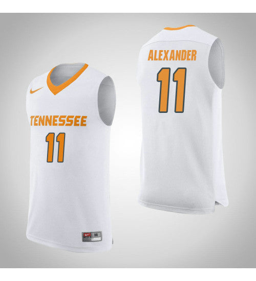 Tennessee Volunteers 11 Kyle Alexander College Basketball Jersey White retro stitched fan jersey RTJ2131 image 1