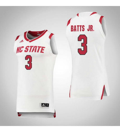Nc State Wolfpack 3 Lavar Batts Jr College Basketball Jersey White retro stitched fan jersey RTJ3320 image 1