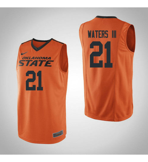 Oklahoma St Cowboys 21 Lindy Waters Iii College Basketball Jersey Orange retro stitched fan jersey RTJ8495 image 1