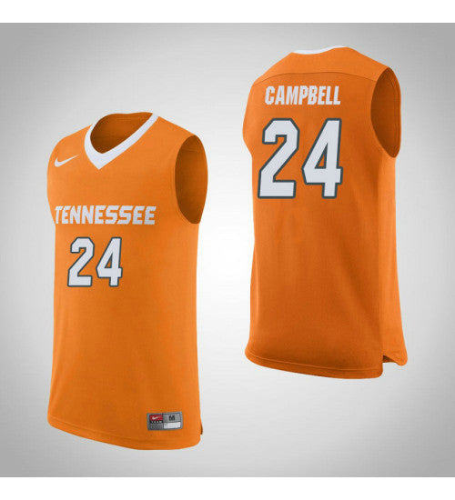 Tennessee Volunteers 24 Lucas Campbell College Basketball Jersey Orange retro stitched fan jersey RTJ2105 image 1