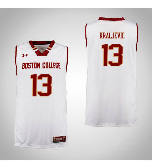 Boston College Eagles 13 Luka Kraljevic College Basketball Jersey Cardinal retro stitched fan jersey RTJ12152 image 1