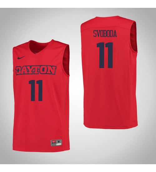 Dayton Flyers 11 Matej Svoboda College Basketball Jersey Red 6807 retro stitched fan jersey RTJ5842 image 1