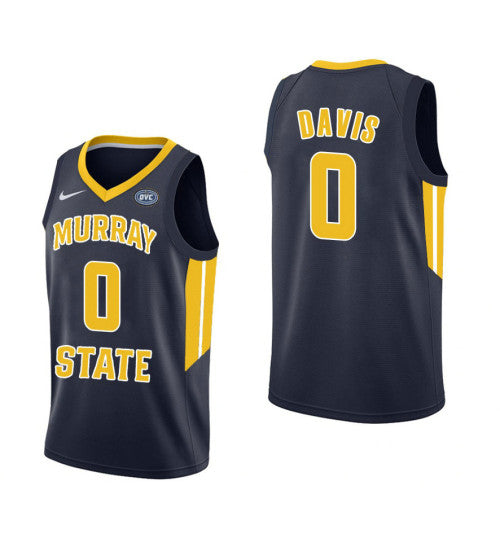 Murray State Racers Mike Davis College Basketball Jersey Navy retro stitched fan jersey RTJ9174 image 1