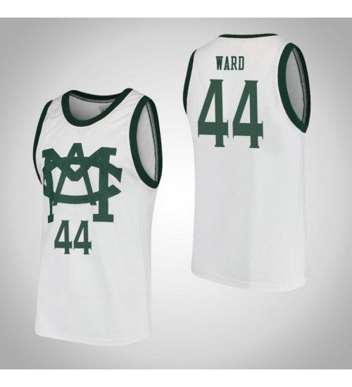 Michigan State Spartans 44 Nick Ward Vault Mac College Basketball Jersey White retro stitched fan jersey RTJ3813 image
