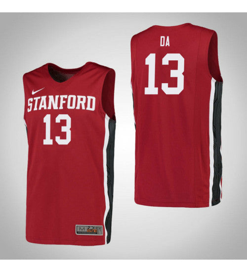 Stanford Cardinal 13 Oscar Da Silva College Basketball Jersey Red retro stitched fan jersey RTJ8068 image 1