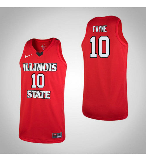 Illinois State Redbirds 10 Phil Fayne College Basketball Jersey Red retro stitched fan jersey RTJ10970 image 1
