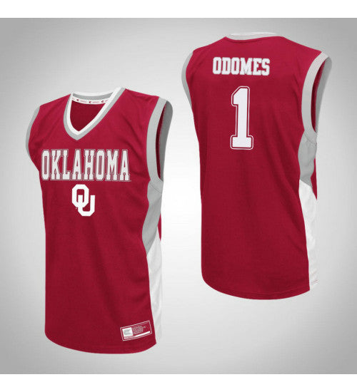 Oklahoma Sooners 1 Rashard Odomes Fadeaway College Basketball Jersey Red retro stitched fan jersey RTJ2783 image 1