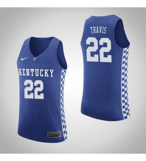 Kentucky Wildcats 22 Reid Travis Home College Basketball Jersey Royal retro stitched fan jersey RTJ4523 image 1