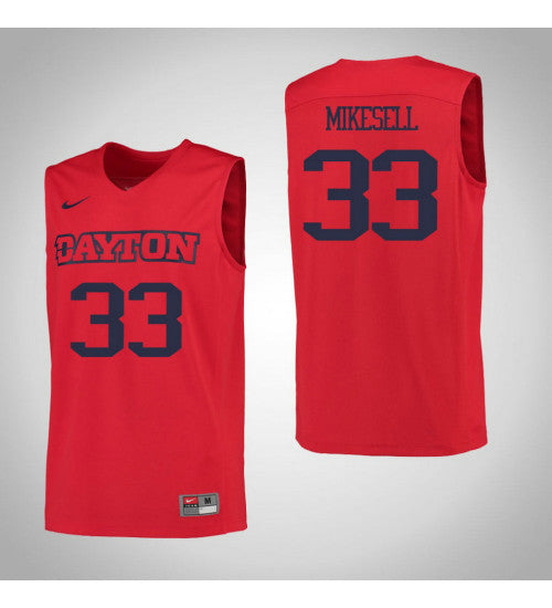 Dayton Flyers 33 Ryan Mikesell College Basketball Jersey Red 942 retro stitched fan jersey RTJ11707 image 1