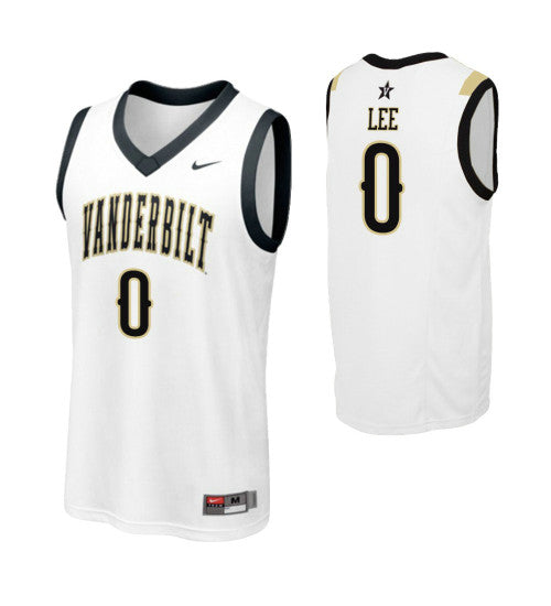 Vanderbilt Commodores Saben Lee College Basketball Jersey White retro stitched fan jersey RTJ7282 image 1