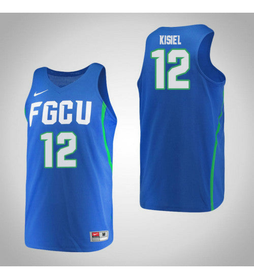 Florida Gulf Coast Eagles 12 Samantha Kisiel College Basketball Jersey Blue retro stitched fan jersey RTJ11313 image 1