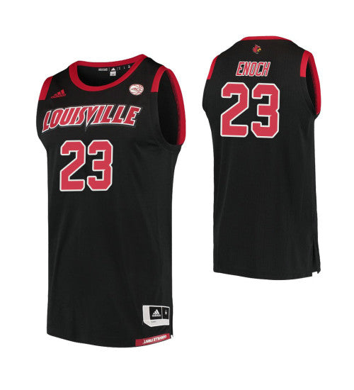 Louisville Cardinals 23 Steven Enoch College Basketball Jersey Black retro stitched fan jersey RTJ4374 image 1