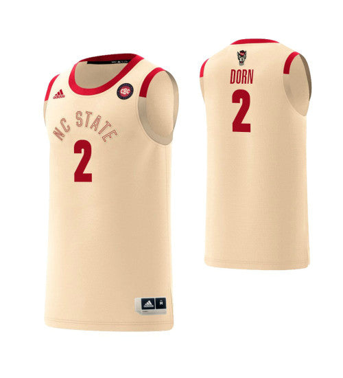 Nc State Wolfpack 2 Torin Dorn Harlem Renaissance College Basketball Jersey Cream retro stitched fan jersey RTJ9139