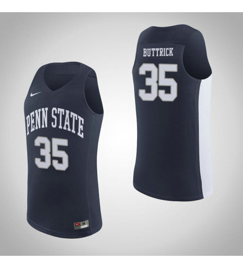 Penn State Nittany Lions 35 Trent Buttrick College Basketball Jersey Navy retro stitched fan jersey RTJ8308 image 1