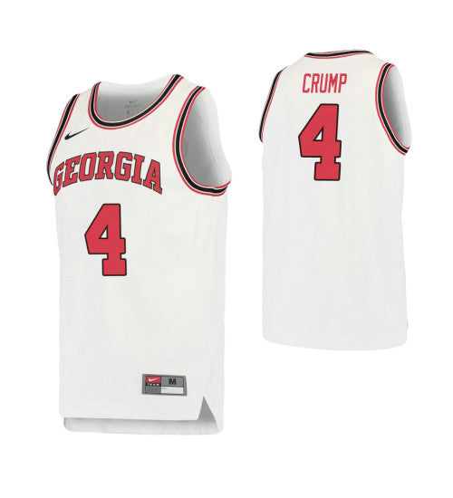 Georgia Bulldogs 4 Tyree Crump Retro Performance College Basketball Jersey White retro stitched fan jersey RTJ5309