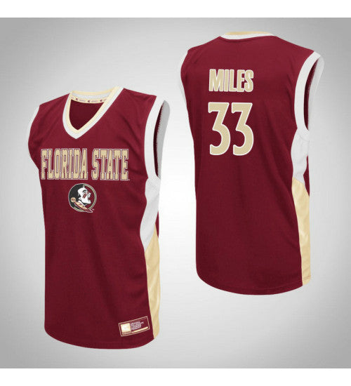 Florida State Seminoles 33 Will Miles Fadeaway College Basketball Jersey Red retro stitched fan jersey RTJ11268 image 1