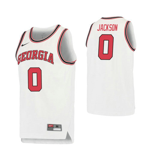 Georgia Bulldogs 0 William Jackson Ii Retro Performance College Basketball Jersey White retro stitched fan jersey