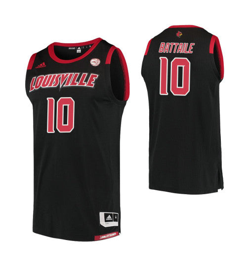 Louisville Cardinals 10 Wyatt Battaile College Basketball Jersey Black retro stitched fan jersey RTJ4410 image 1