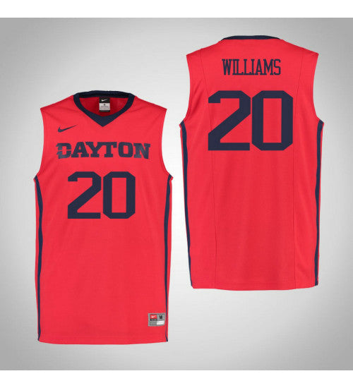 Dayton Flyers 20 Xeyrius Williams College Basketball Jersey Red 929 retro stitched fan jersey RTJ11720 image 1