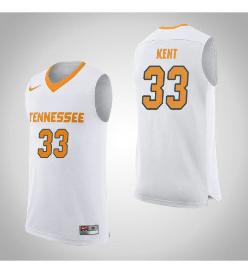 Tennessee Volunteers 33 Zach Kent College Basketball Jersey White retro stitched fan jersey RTJ2095 image 1