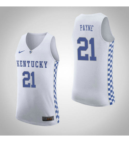 Kentucky Wildcats 21 Zan Payne Road College Basketball Jersey White retro stitched fan jersey RTJ4525 image 1