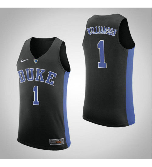 Duke Blue Devils 1 Zion Williamson College Basketball Jersey Black retro stitched fan jersey RTJ11611 image 1