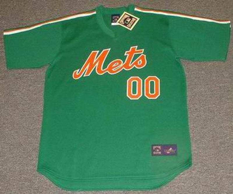 NYM NYM 1985 Cooperstown St. Pattys Day Custom Name Number Stitched Jersey, Vintage Baseball Jersey, Retro Sewn Jersey
