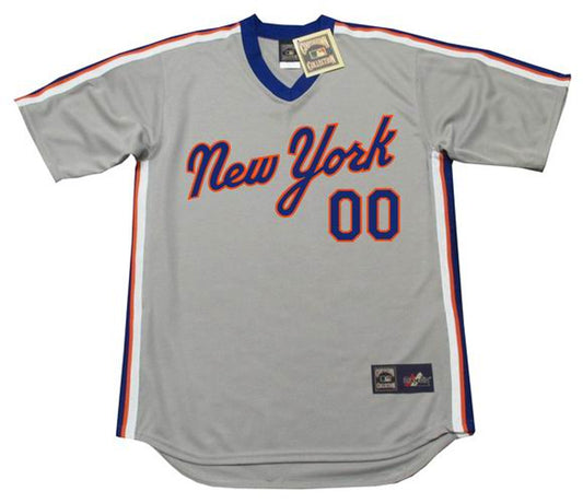 NYM NYM 1980s Cooperstown Away Custom Name Number Stitched Jersey, Vintage Baseball Jersey, Retro Sewn Jersey