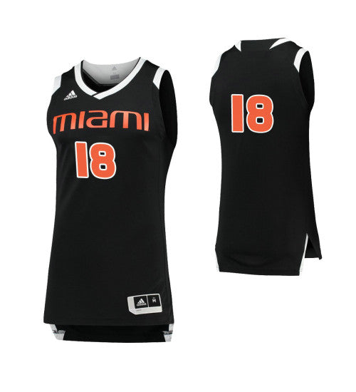 Miami Hurricanes 18 Chase College Basketball Jersey Black White retro stitched fan jersey RTJ4040 image 1