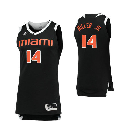 Miami Hurricanes Rodney Miller Jr Chase College Basketball Jersey Black White retro stitched fan jersey RTJ3986 image 1