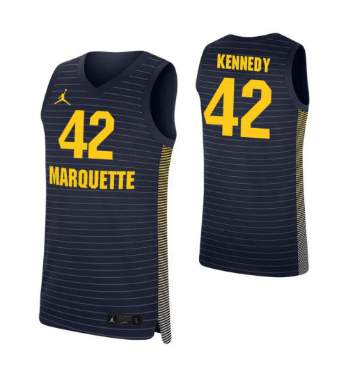 Marquette Golden Eagles Michael Kennedy College Basketball Jersey Navy retro stitched fan jersey RTJ9992 image 1