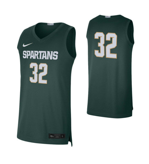 Michigan State Spartans 32 Limited College Basketball Jersey Green retro stitched fan jersey RTJ9679 image 1