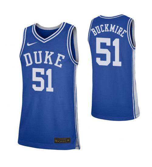 Mike Buckmire College Basketball Jersey Royal Duke Blue Devils retro stitched fan jersey RTJ3523 image 1