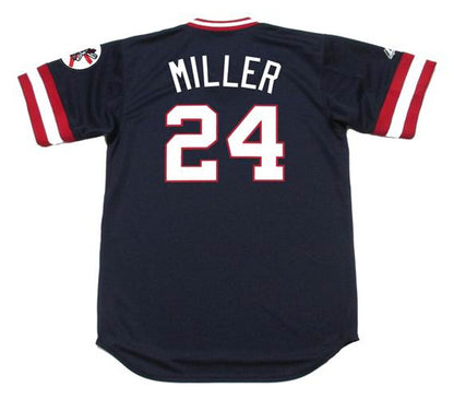Andrew Miller Cleveland Indians 1970s Baseball jersey retro stitched fan gear RTJ01909