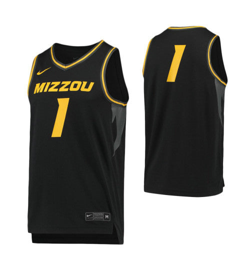 Missouri Tigers 1 College Basketball Jersey Black retro stitched fan jersey RTJ3441 image 1