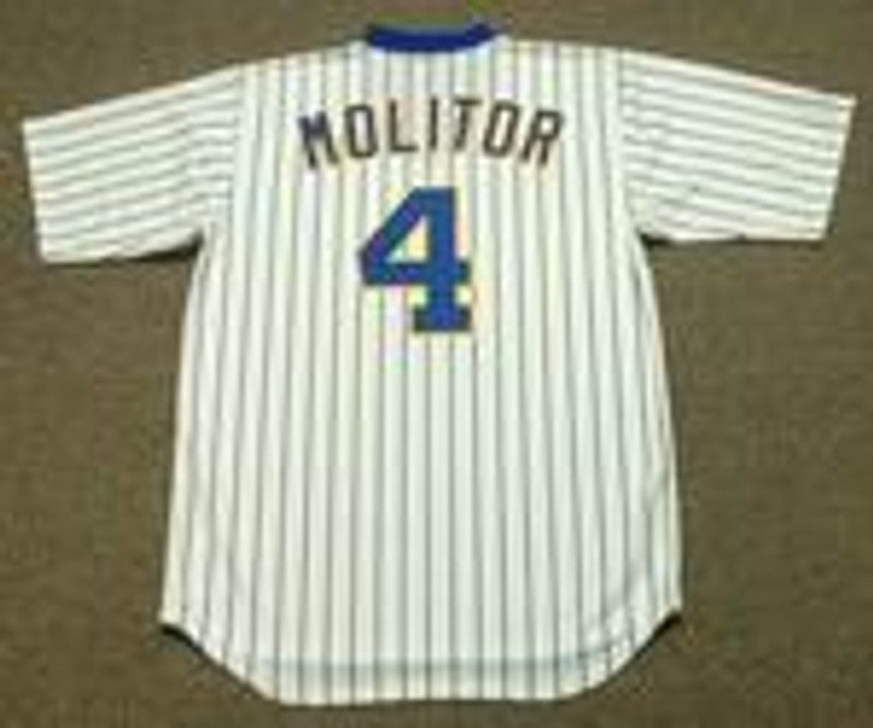 PM MB Milwaukee 1984 Cooperstown Throwback Home Stitched Jersey, Vintage Baseball Jersey, Retro Sewn Jersey