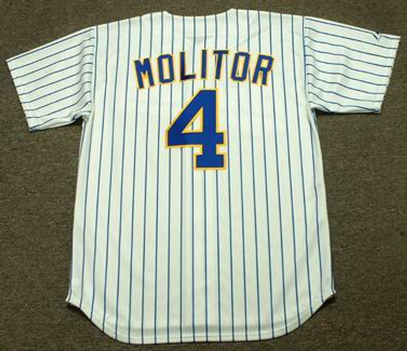 PM MB Milwaukee 1991 Home Baseball Throwback Stitched Jersey, Vintage Baseball Jersey, Retro Sewn Jersey