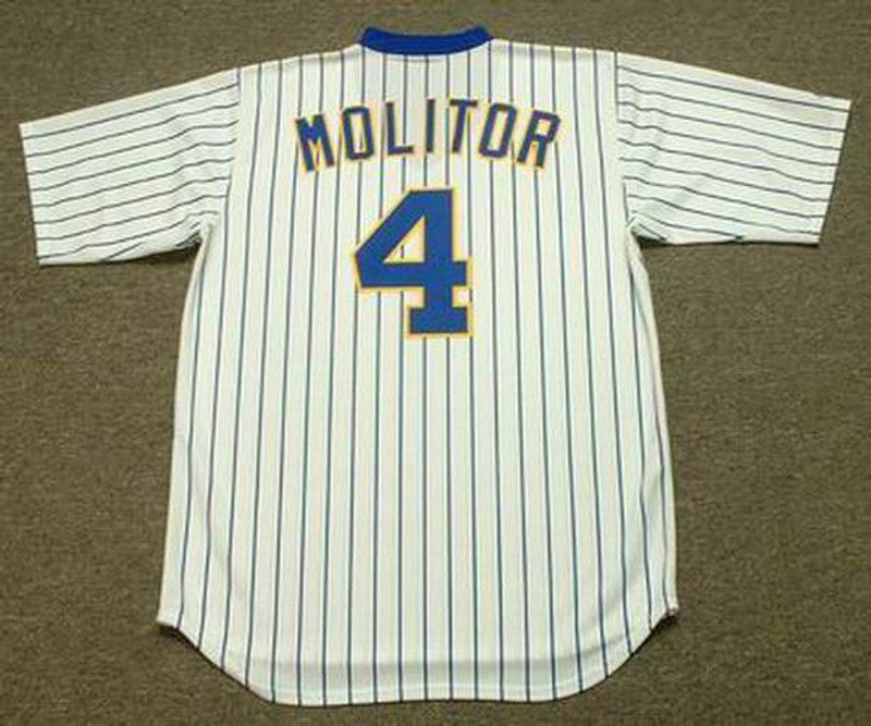 PM MB Milwaukee 1984 Cooperstown Throwback Home Stitched Jersey, Vintage Baseball Jersey, Retro Sewn Jersey