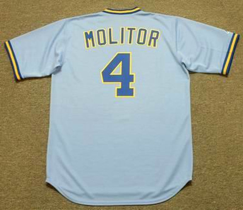 PM MB Milwaukee 1984 Cooperstown Throwback Away Stitched Jersey, Vintage Baseball Jersey, Retro Sewn Jersey
