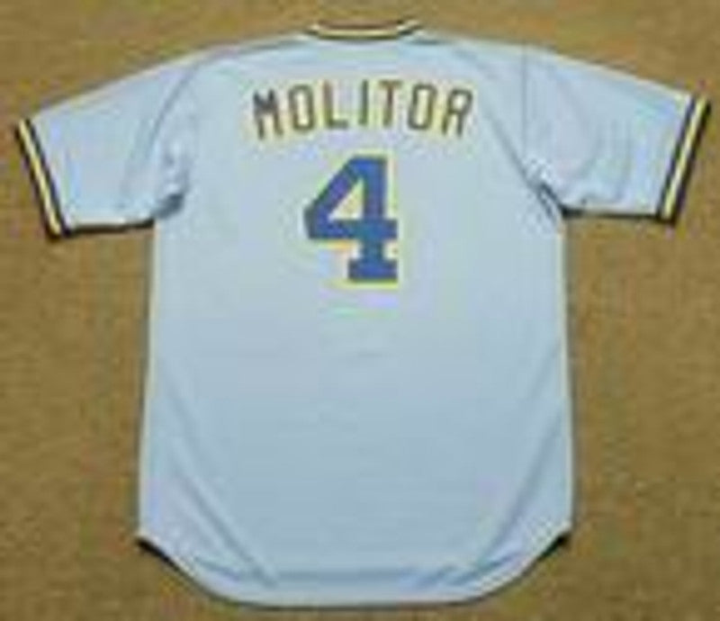 PM MB Milwaukee 1984 Cooperstown Throwback Away Stitched Jersey, Vintage Baseball Jersey, Retro Sewn Jersey