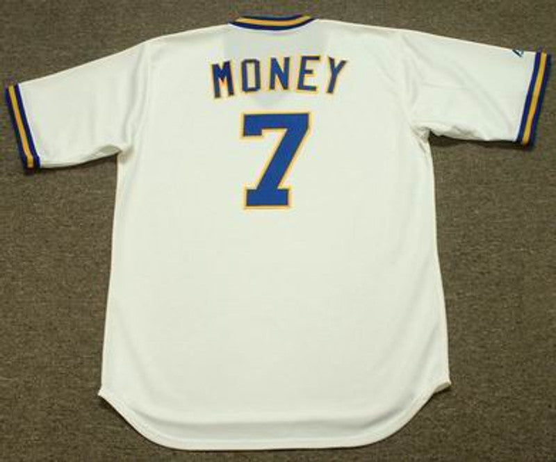 DM MB Milwaukee 1975 Home Throwback Baseball Stitched Jersey, Vintage Baseball Jersey, Retro Sewn Jersey