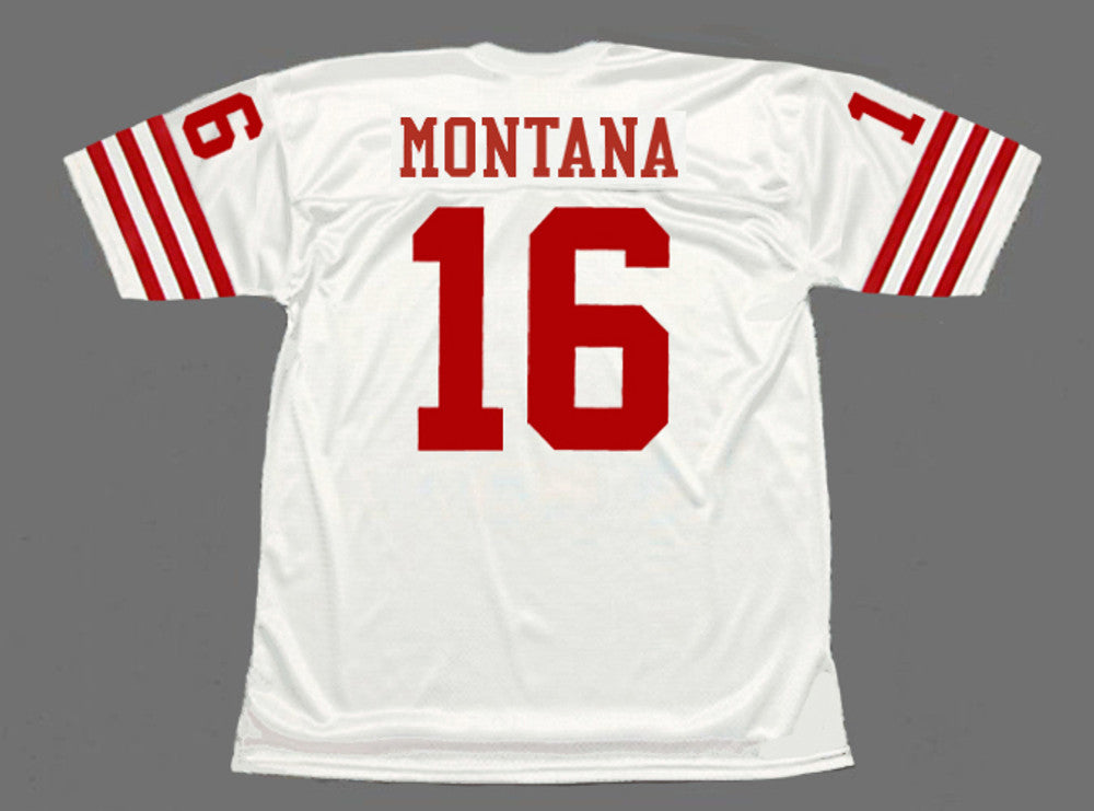 JOMO SF 49ers 1989 Throwback Away Football Jersey, Retro Stitched Jersey