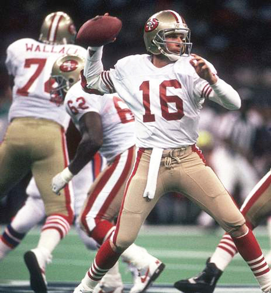 JOMO SF 49ers 1989 Throwback Away Football Jersey, Retro Stitched Jersey