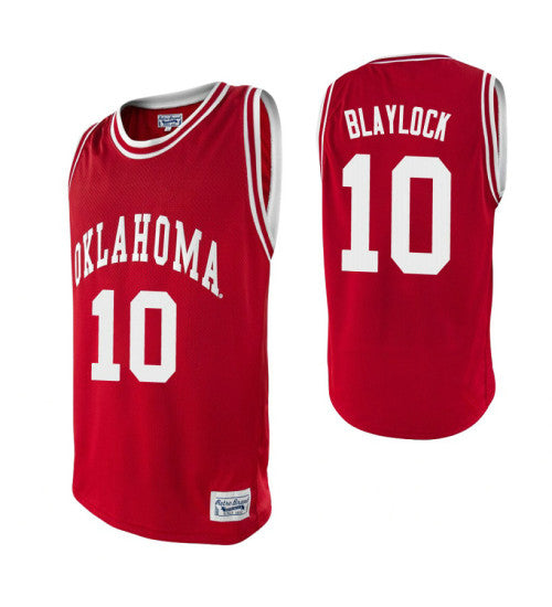 Oklahoma Sooners 10 Mookie Blaylock Alumni College Basketball Jersey Crimson retro stitched fan jersey RTJ2713 image 1