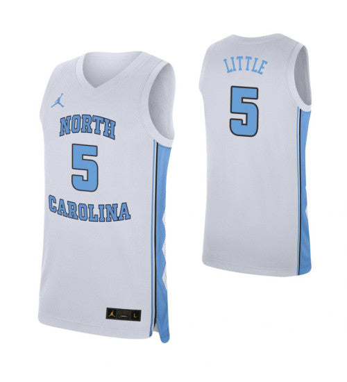 North Carolina Tar Heels 5 Nassir Little White College Basketball Jersey 3755 retro stitched fan jersey RTJ8894 image 1