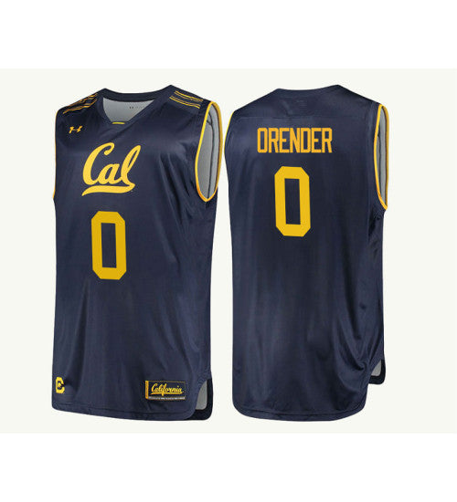 California Golden Bears 0 Jacob Orender College Basketball Jersey Navy 6497 retro stitched fan jersey RTJ6152 image 1