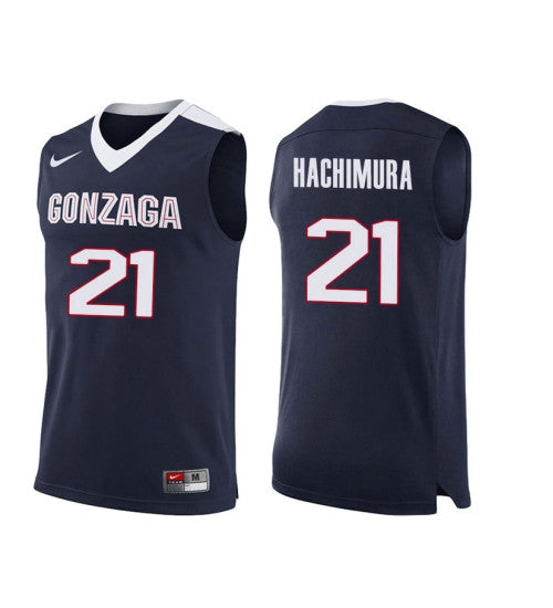 Gonzaga Bulldogs 21 Rui Hachimura College Basketball Jersey Navy retro stitched fan jersey RTJ11133 image 1