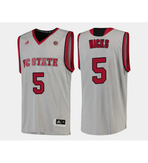 Nc State Wolfpack 5 Darius Hicks White Home College Basketball Jersey retro stitched fan jersey RTJ3310 image 1